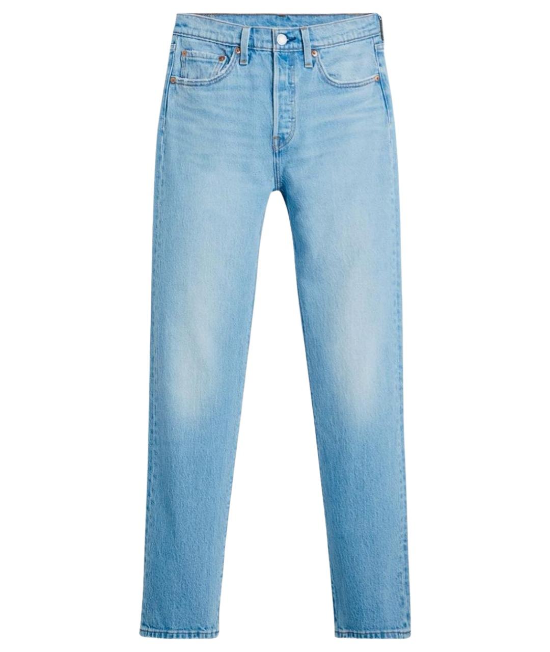 LEVI'S Голубые хлопковые прямые джинсы, фото 1