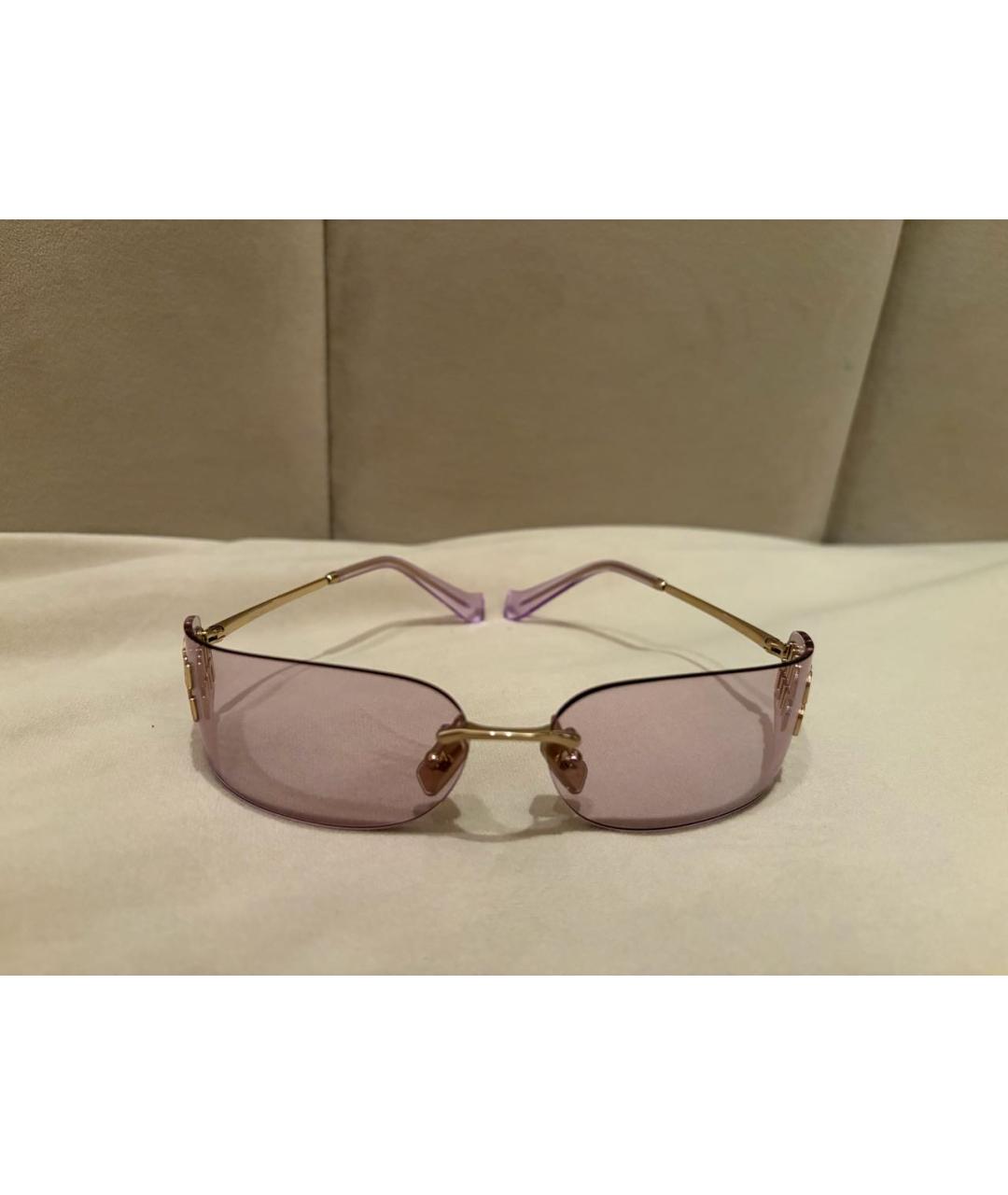 MIU MIU Розовые пластиковые солнцезащитные очки, фото 5