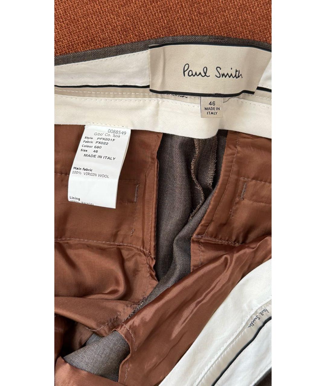 PAUL SMITH Хаки шерстяной костюм с брюками, фото 6