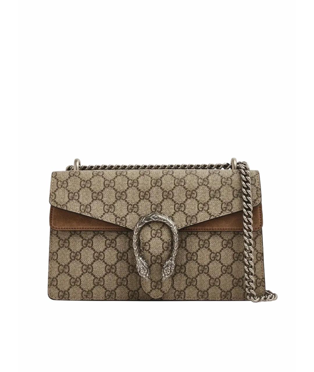 GUCCI Бежевая кожаная сумка через плечо, фото 1