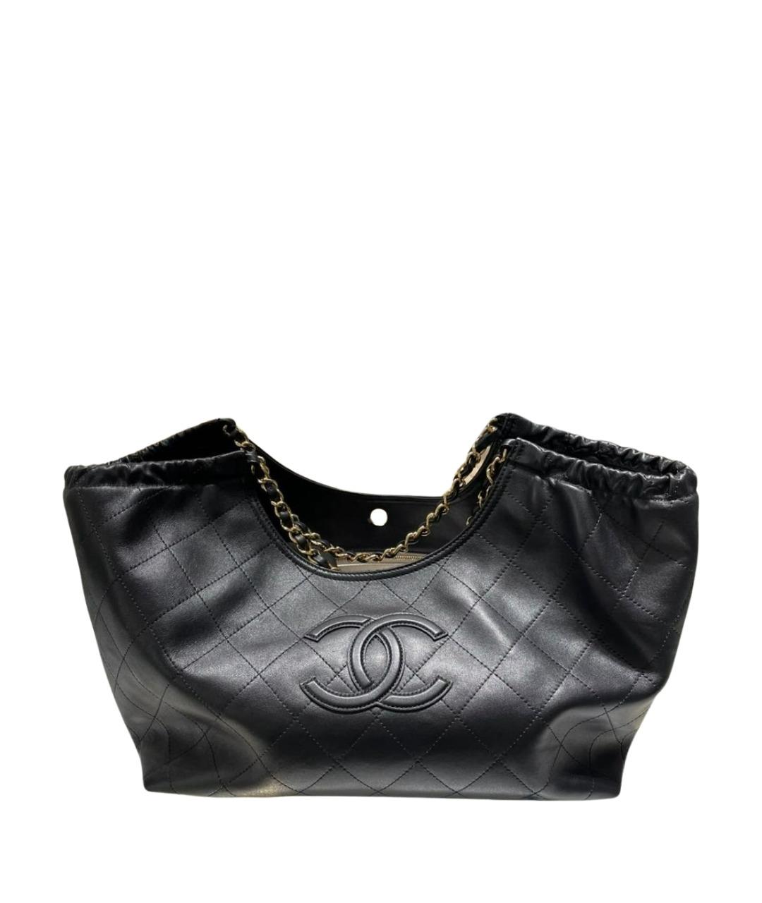 CHANEL Черная кожаная сумка тоут, фото 1