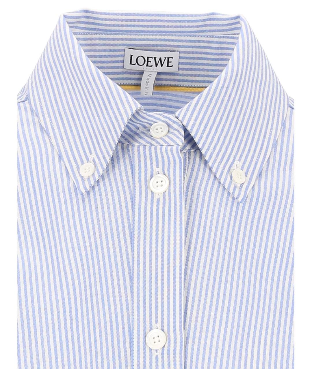 LOEWE Голубая хлопковая рубашка, фото 3