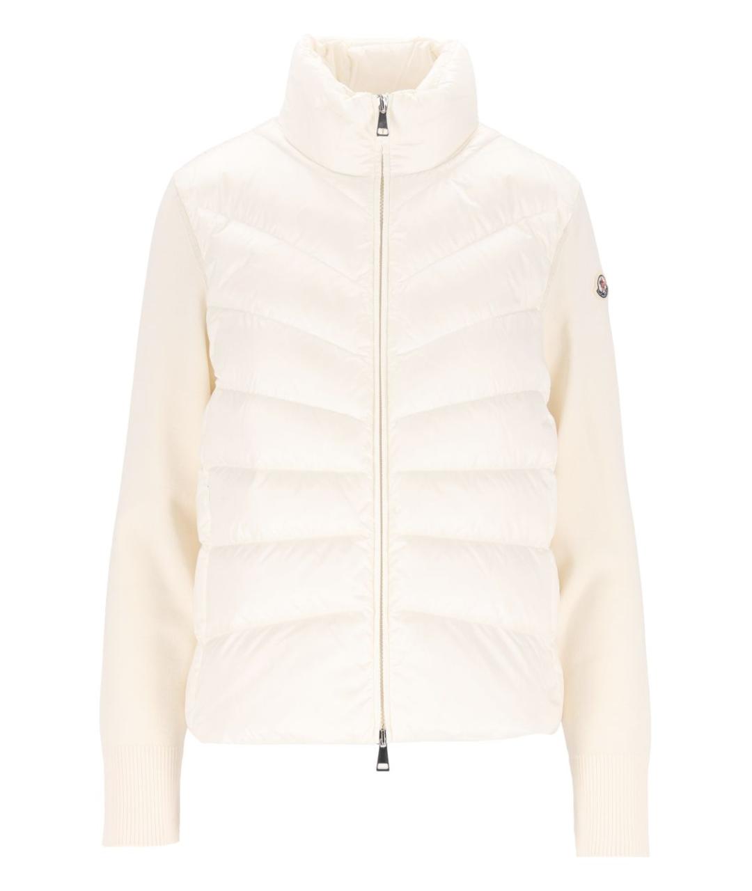 MONCLER Белый шерстяной кардиган, фото 1