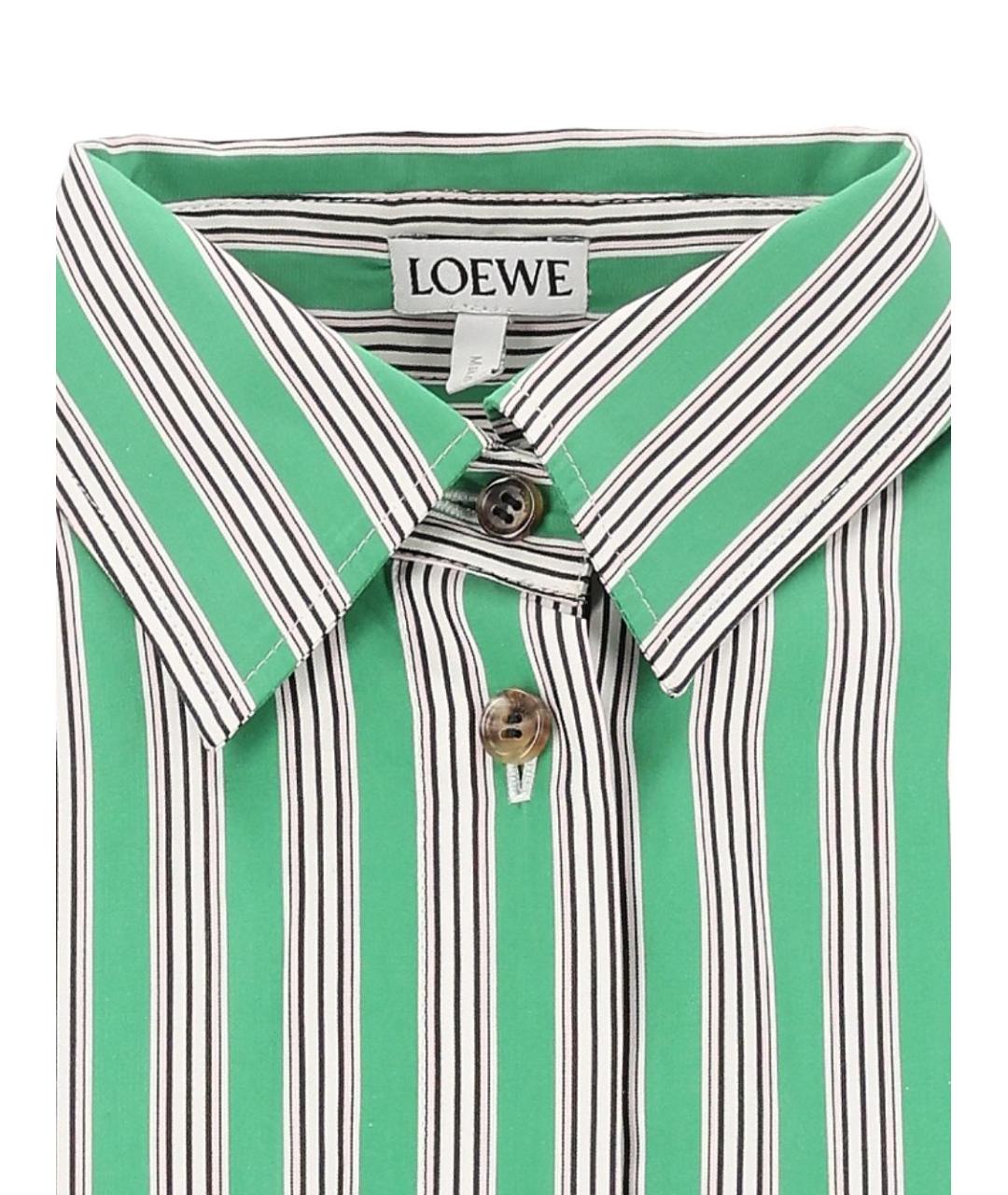 LOEWE Зеленая хлопковая рубашка, фото 4