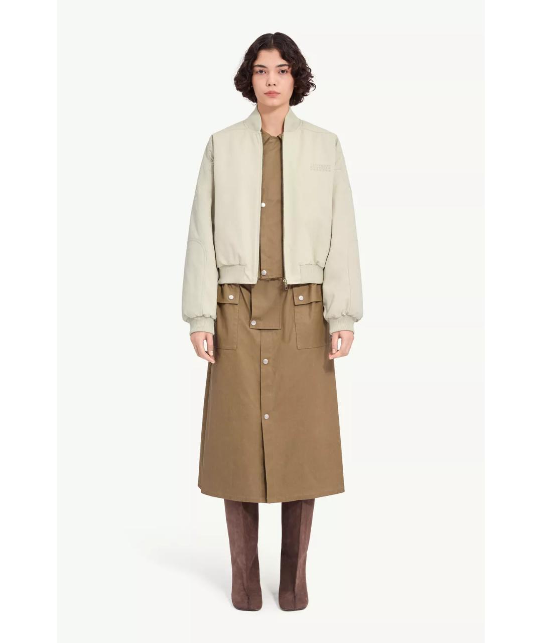 MM6 MAISON MARGIELA Бежевая хлопковая куртка, фото 5