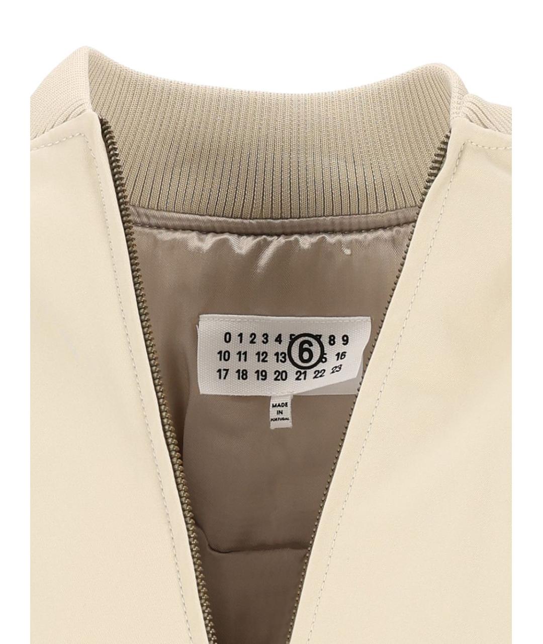 MM6 MAISON MARGIELA Бежевая хлопковая куртка, фото 4