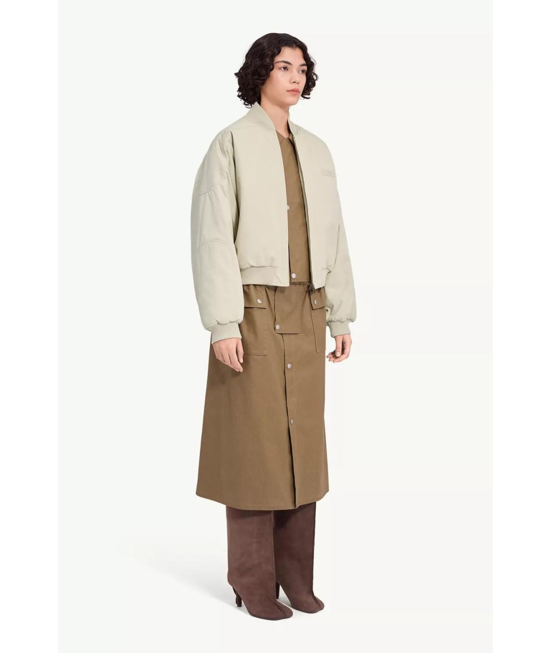 MM6 MAISON MARGIELA Бежевая хлопковая куртка, фото 6
