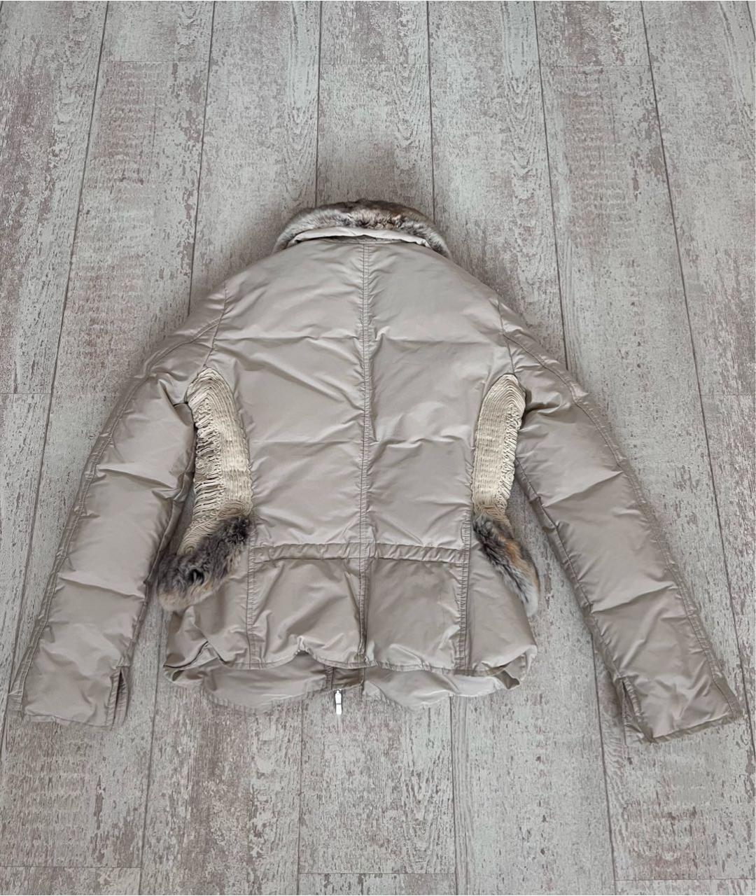 ERMANNO SCERVINO Бежевая полиамидовая куртка, фото 2
