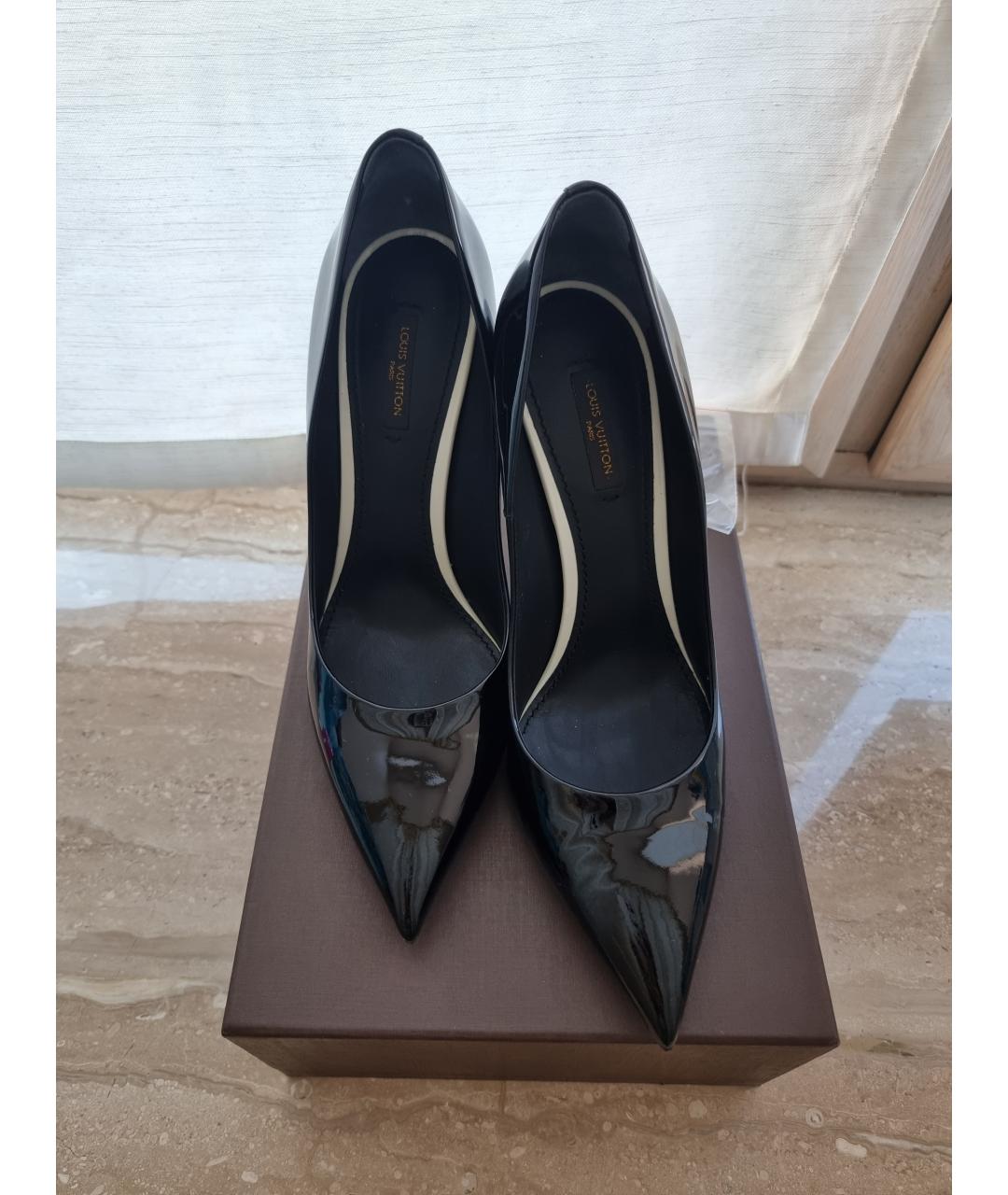 LOUIS VUITTON Черные туфли из лакированной кожи, фото 2