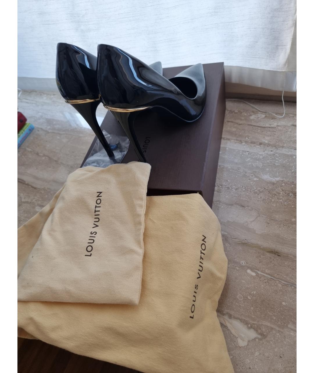LOUIS VUITTON Черные туфли из лакированной кожи, фото 8
