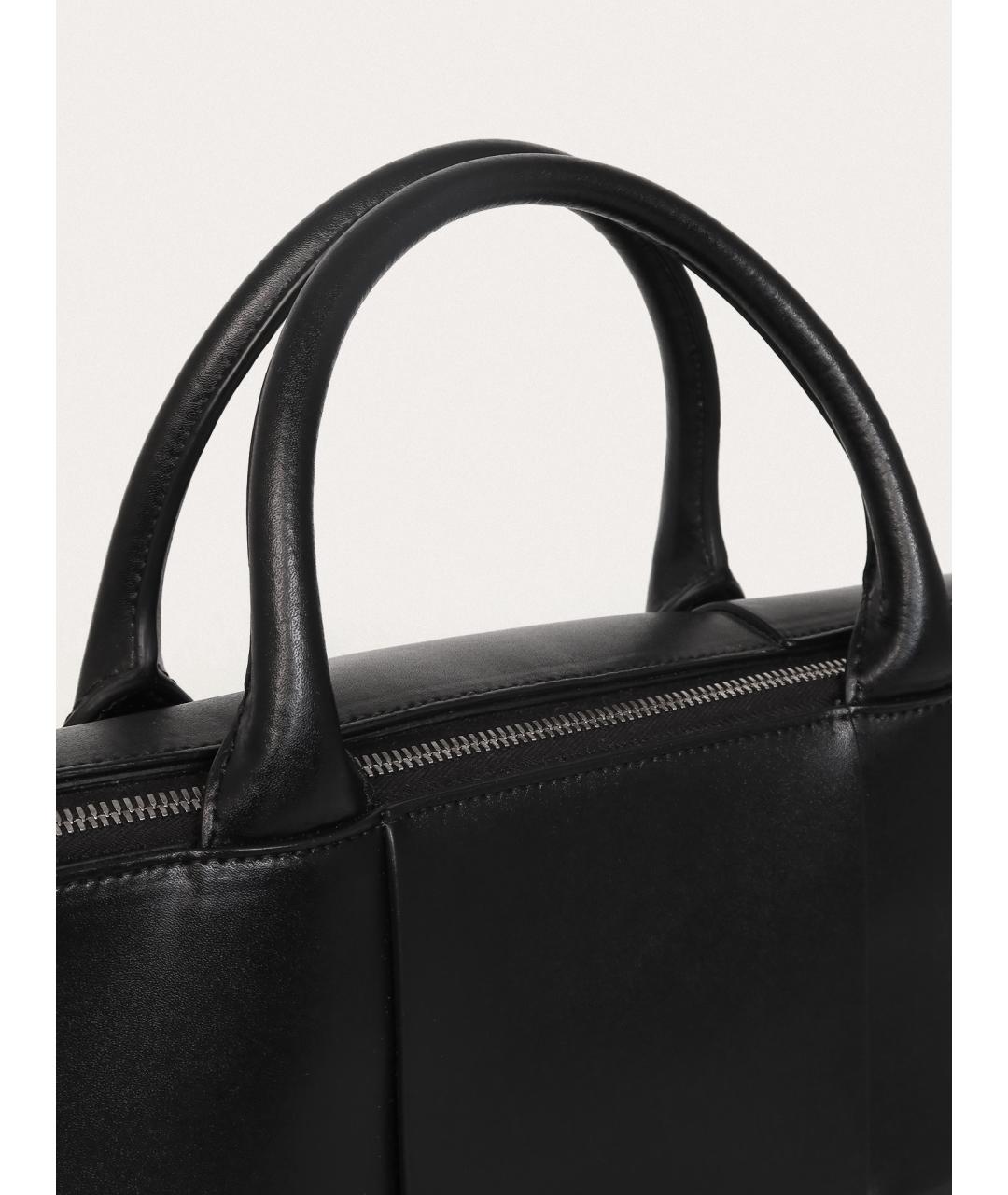 BOTTEGA VENETA Черный кожаный портфель, фото 6