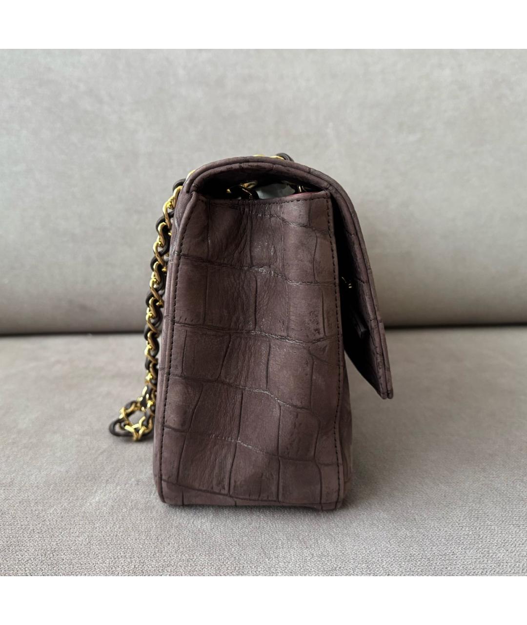 CHANEL Коричневая кожаная сумка через плечо, фото 4