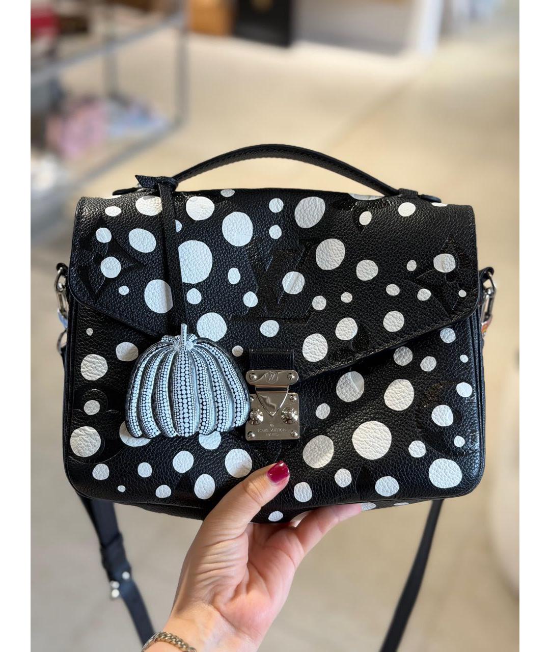 LOUIS VUITTON Черная кожаная сумка через плечо, фото 2