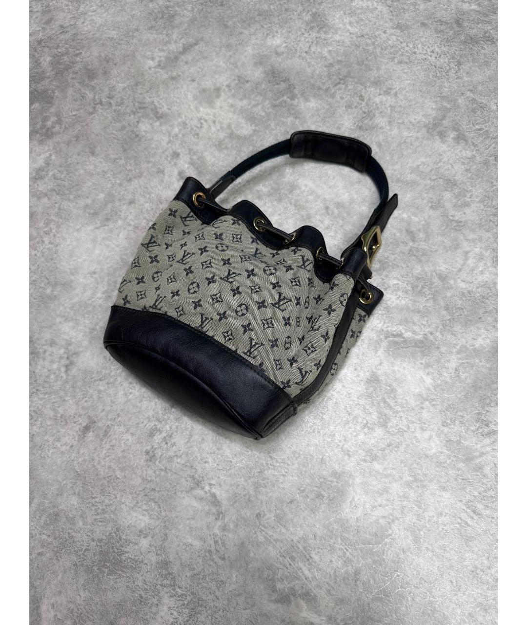 LOUIS VUITTON Серая кожаная сумка с короткими ручками, фото 5