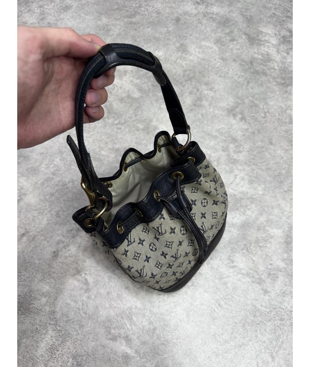 LOUIS VUITTON Серая кожаная сумка с короткими ручками, фото 2