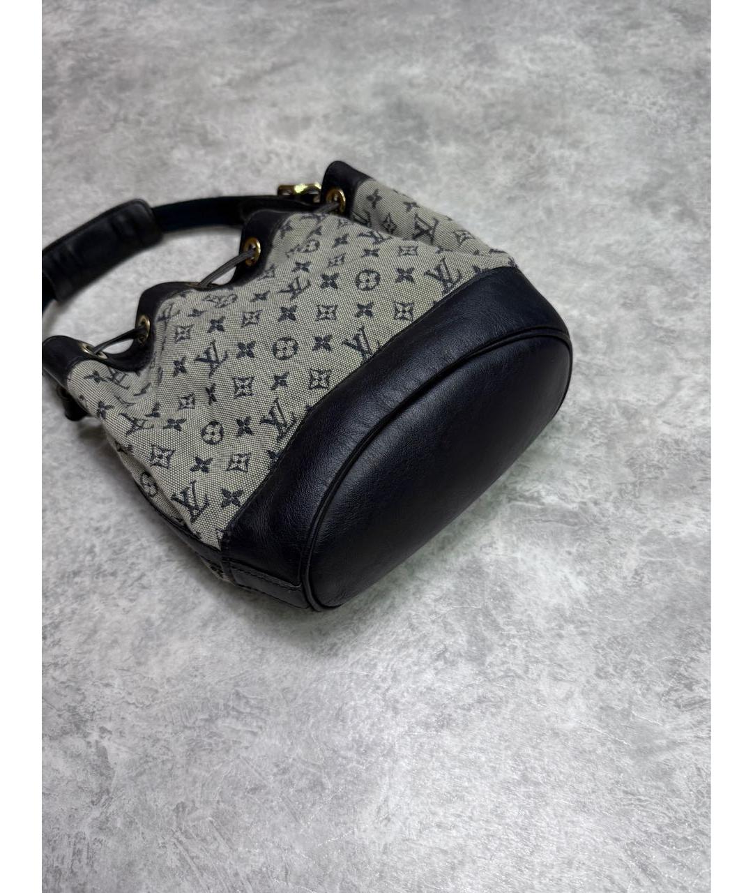 LOUIS VUITTON Серая кожаная сумка с короткими ручками, фото 4