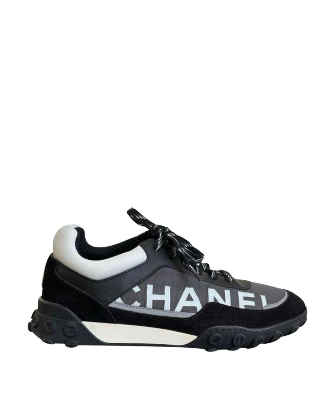 CHANEL Черные синтетические кроссовки, фото 1