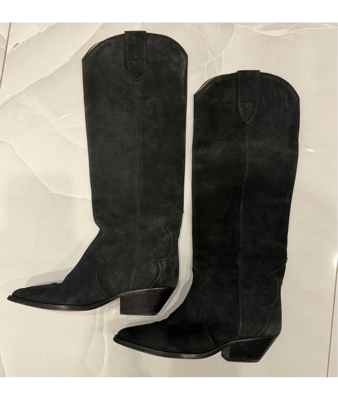 ISABEL MARANT Темно-синие замшевые сапоги, фото 4