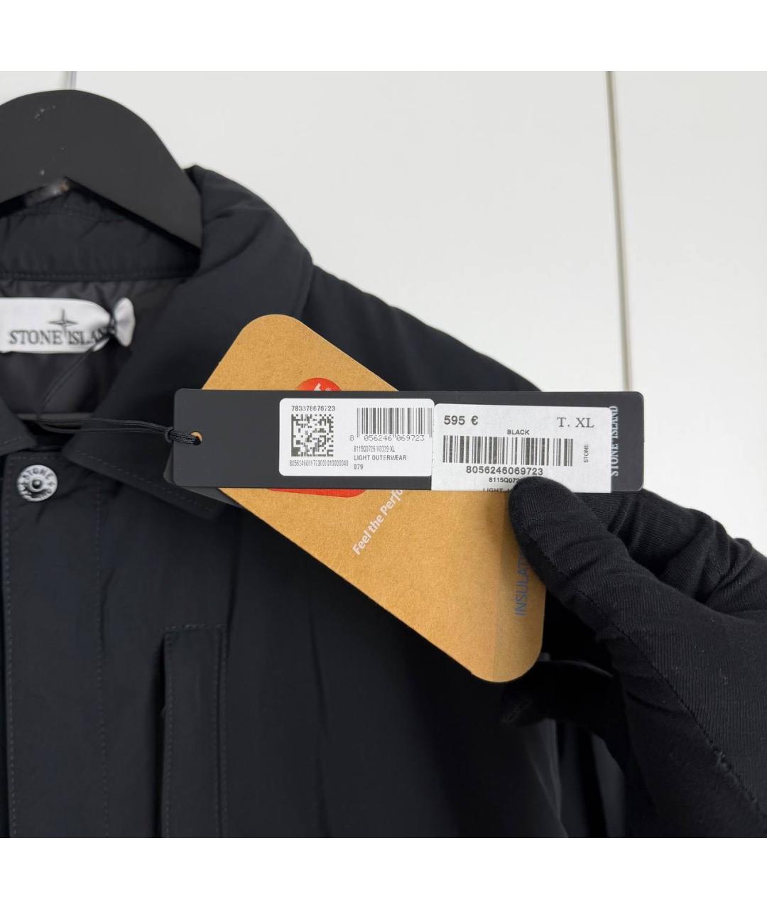 STONE ISLAND Черная полиамидовая куртка, фото 3