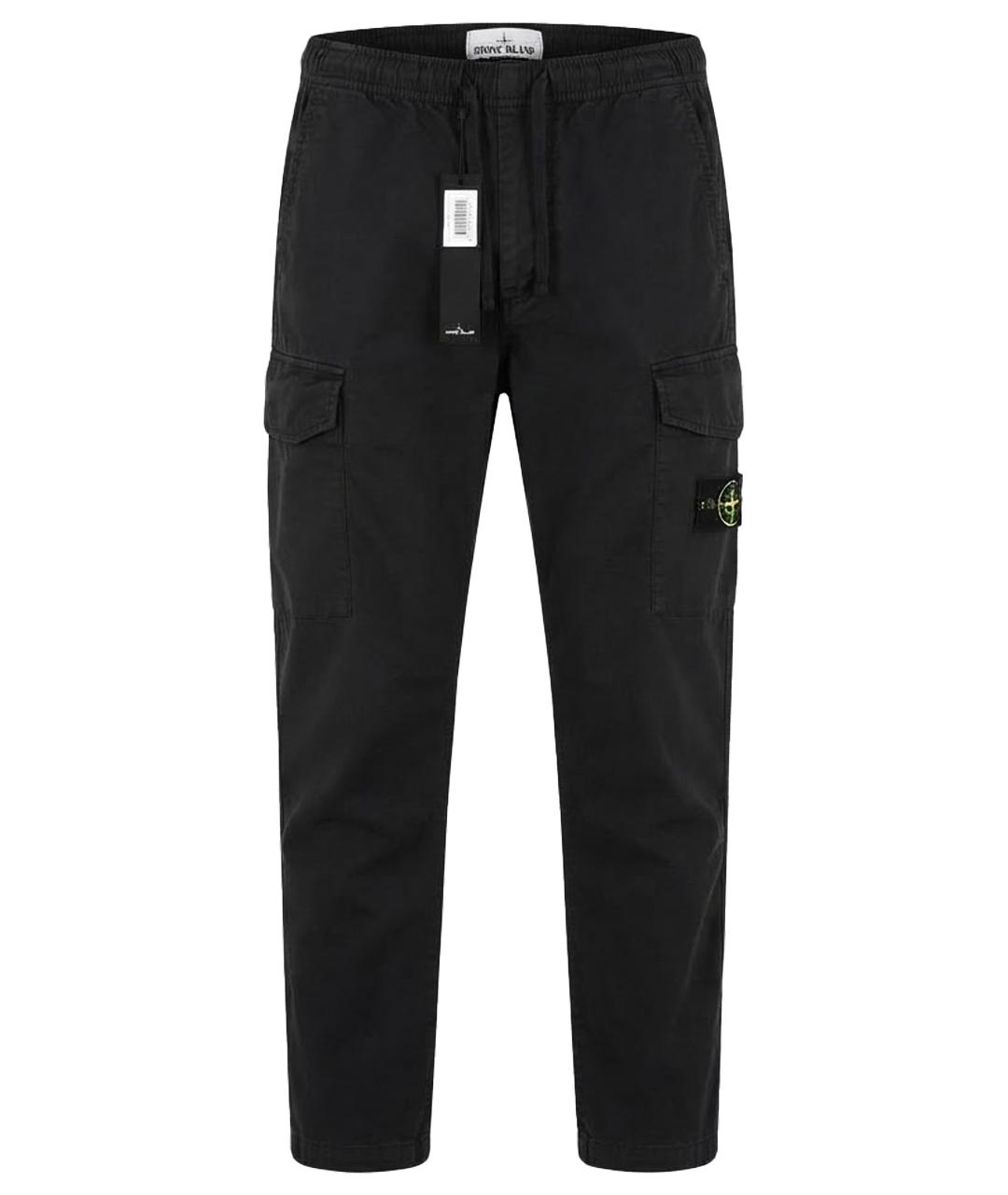 STONE ISLAND Черные полиамидовые повседневные брюки, фото 1
