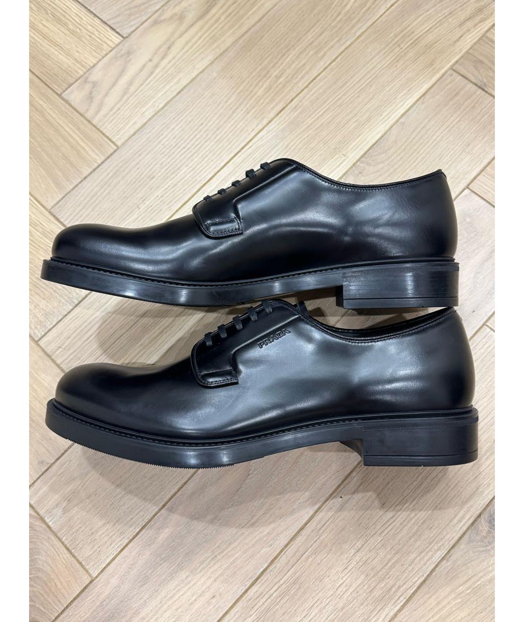 PRADA Черные кожаные туфли, фото 9