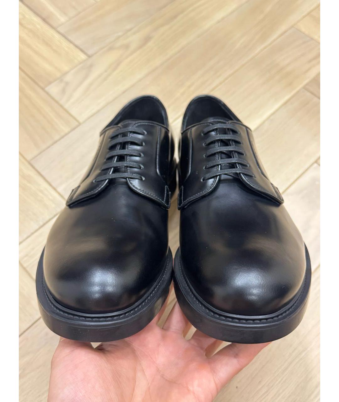 PRADA Черные кожаные туфли, фото 3