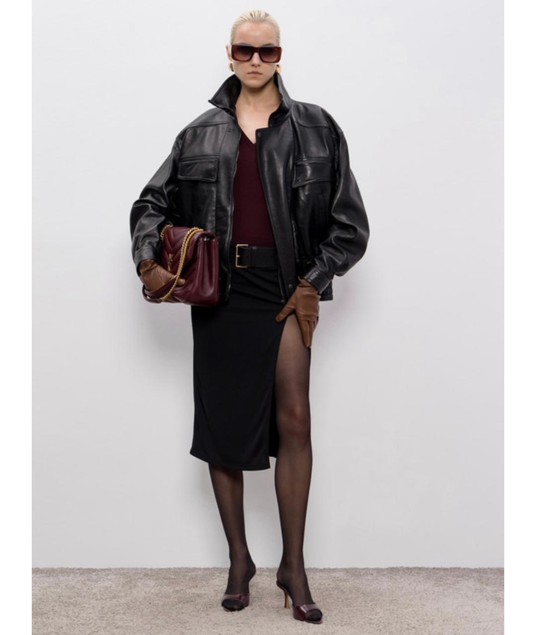 SAINT LAURENT Бордовый шерстяной джемпер / свитер, фото 5