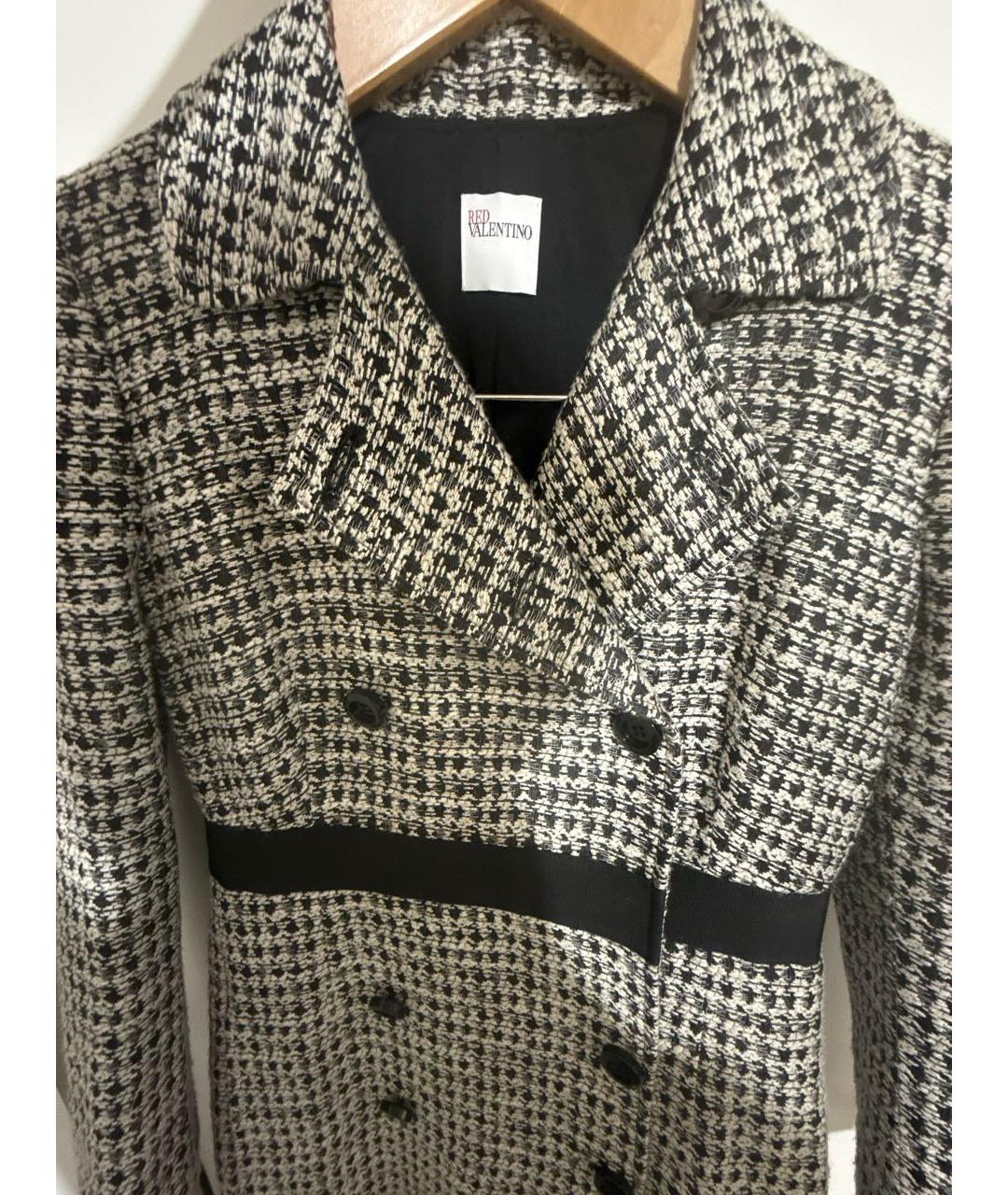 RED VALENTINO Белое вискозное пальто, фото 4