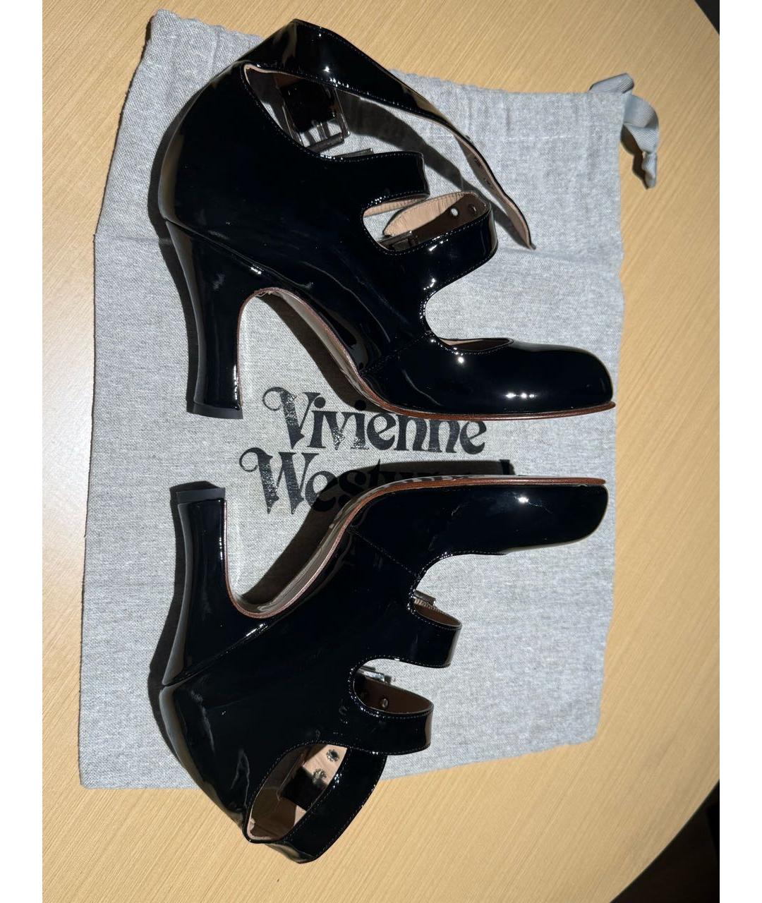 VIVIENNE WESTWOOD Черные туфли из лакированной кожи, фото 8