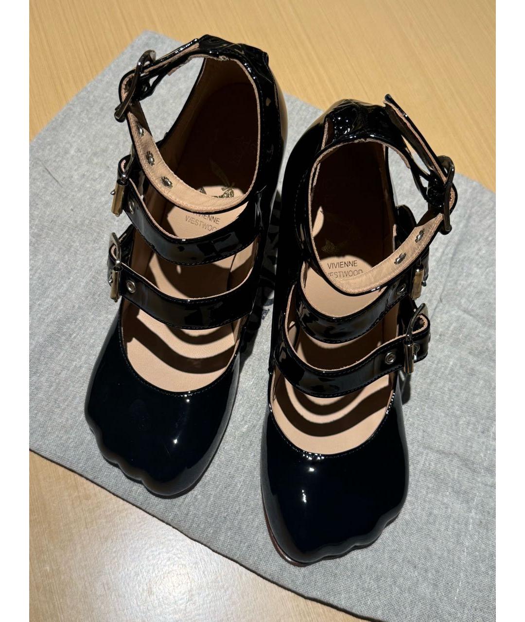 VIVIENNE WESTWOOD Черные туфли из лакированной кожи, фото 7