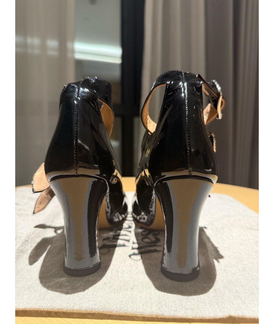VIVIENNE WESTWOOD Черные туфли из лакированной кожи, фото 5