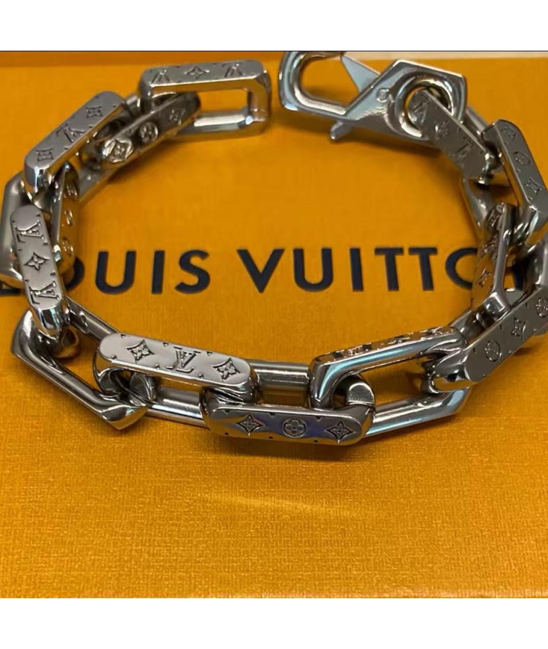 LOUIS VUITTON Серебряный металлический браслет, фото 3