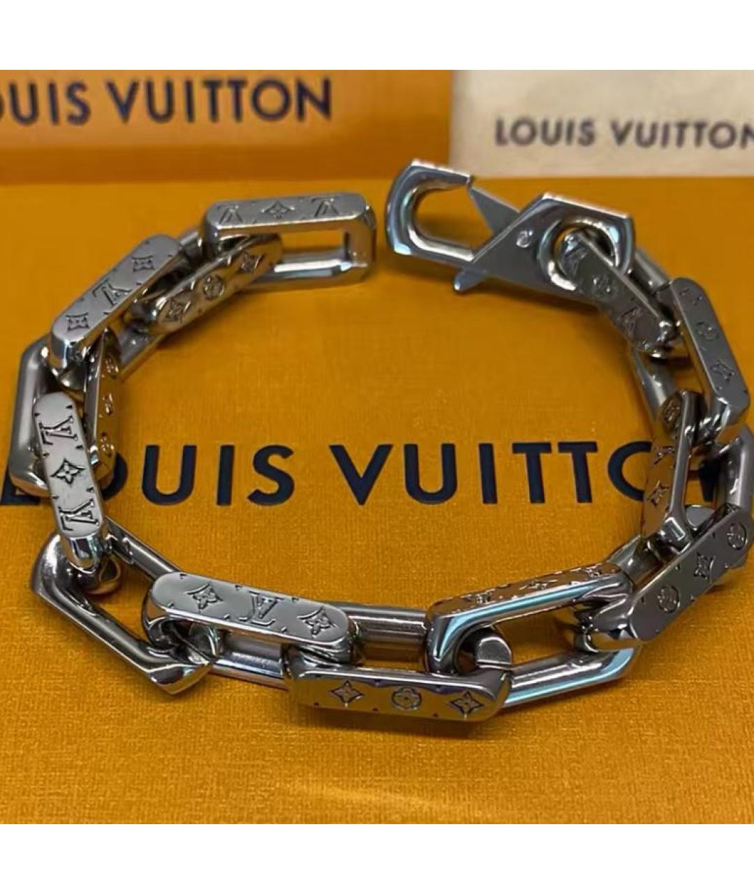 LOUIS VUITTON Серебряный металлический браслет, фото 2