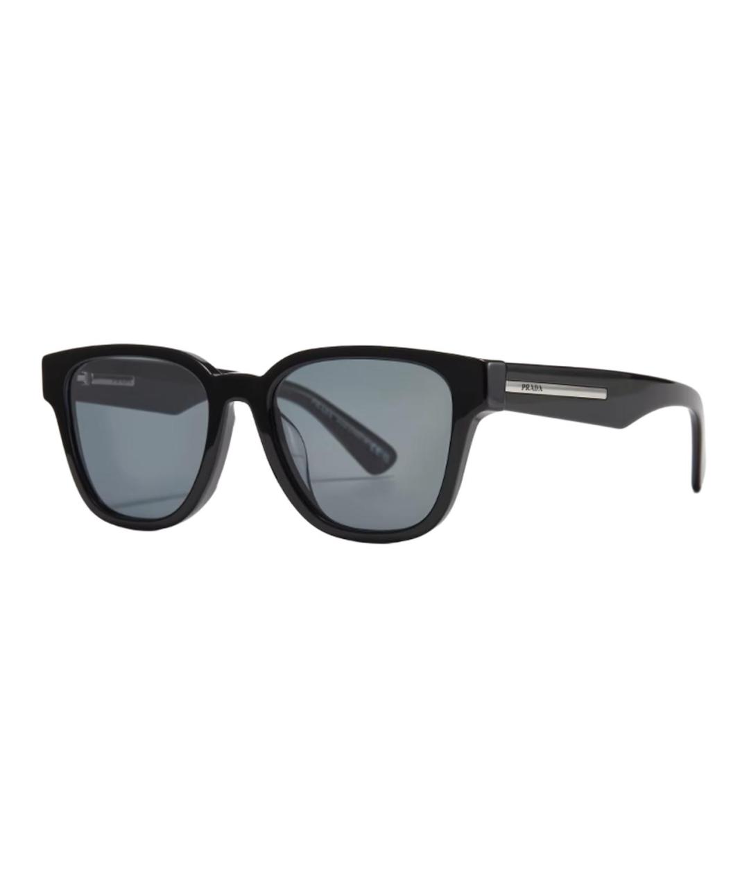 PRADA Черные пластиковые солнцезащитные очки, фото 4