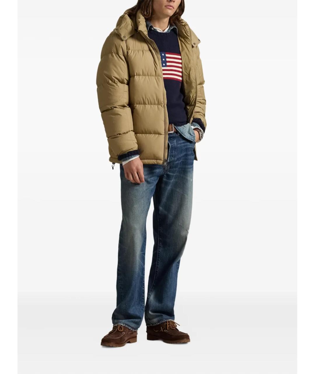 POLO RALPH LAUREN Хаки полиэстеровый пуховик, фото 3