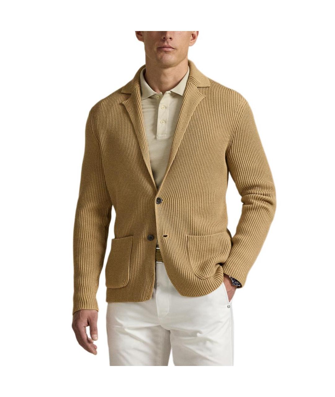 POLO RALPH LAUREN Бежевый кардиган, фото 2
