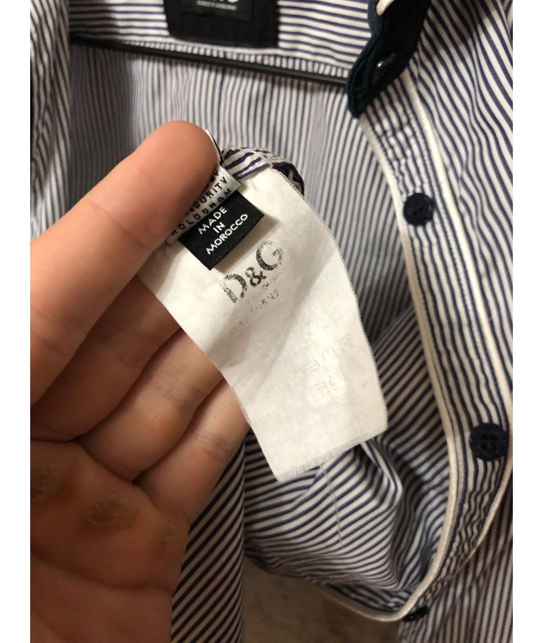 DOLCE&GABBANA Белая хлопковая рубашка, фото 8