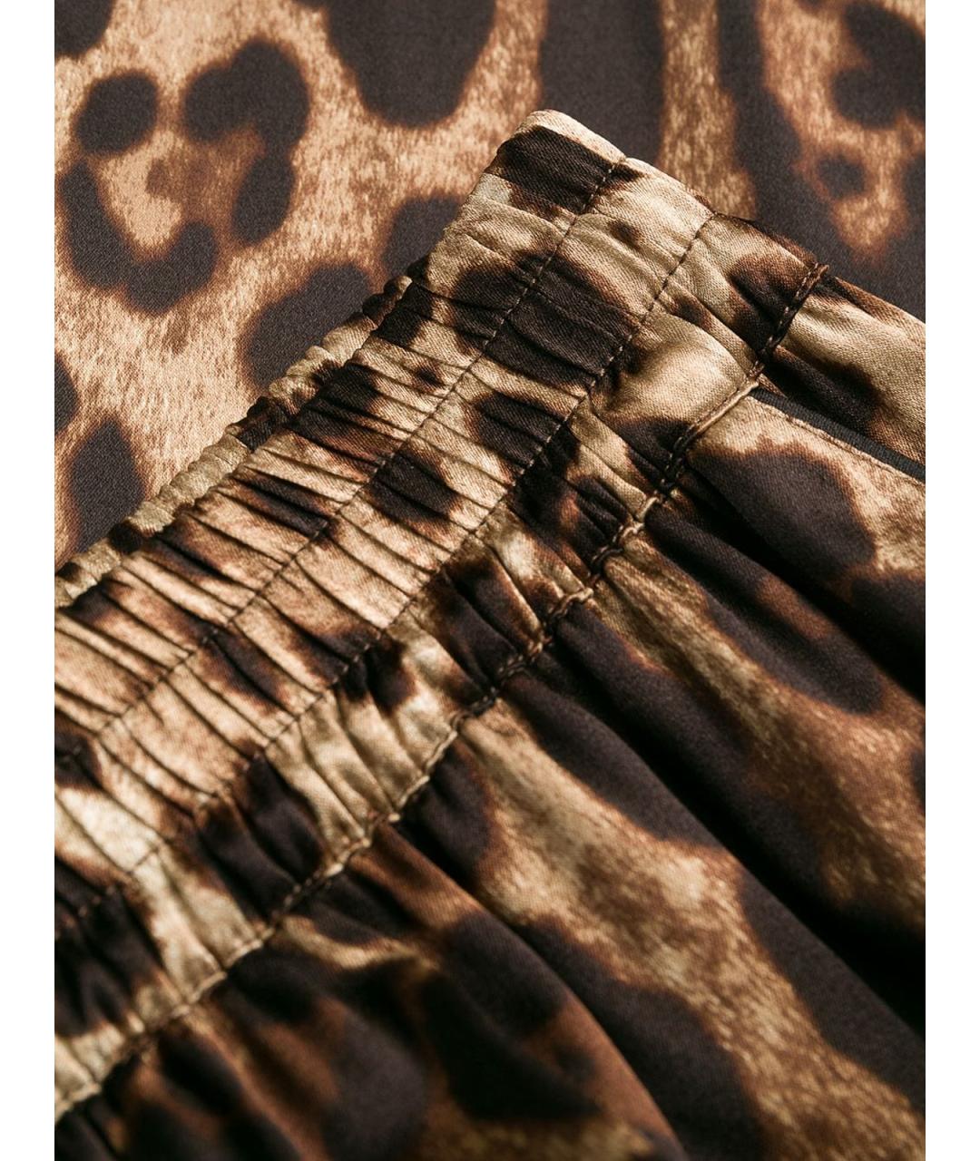 DOLCE&GABBANA Мульти шелковые брюки широкие, фото 6