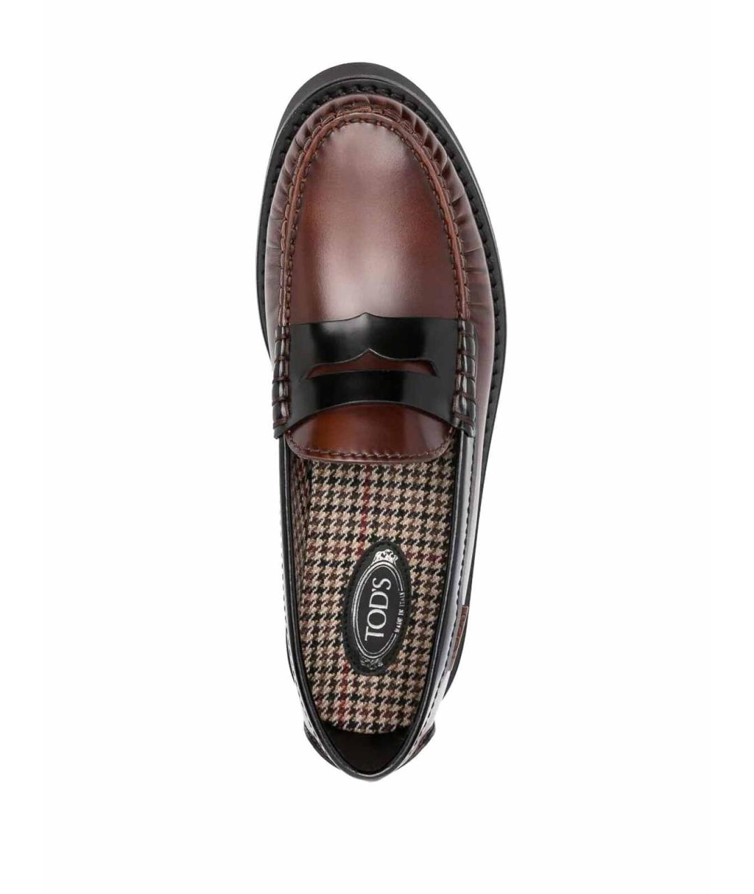 TOD'S Коричневые кожаные лоферы, фото 2