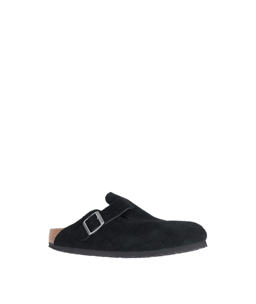 BIRKENSTOCK Черные замшевые сабо, фото 2