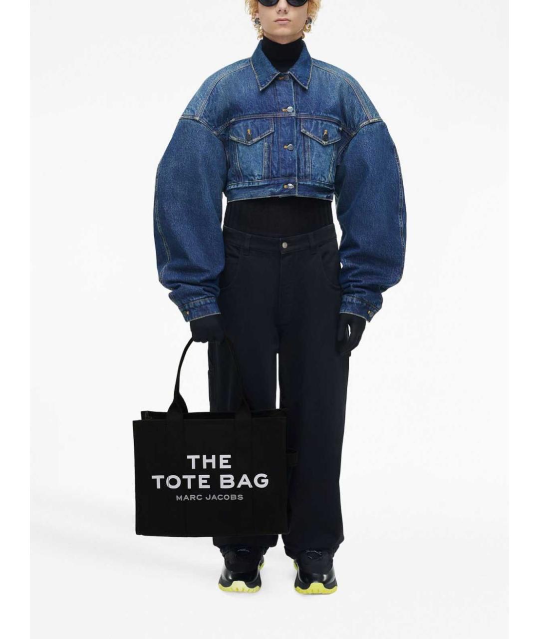 MARC JACOBS Черная тканевая сумка тоут, фото 7