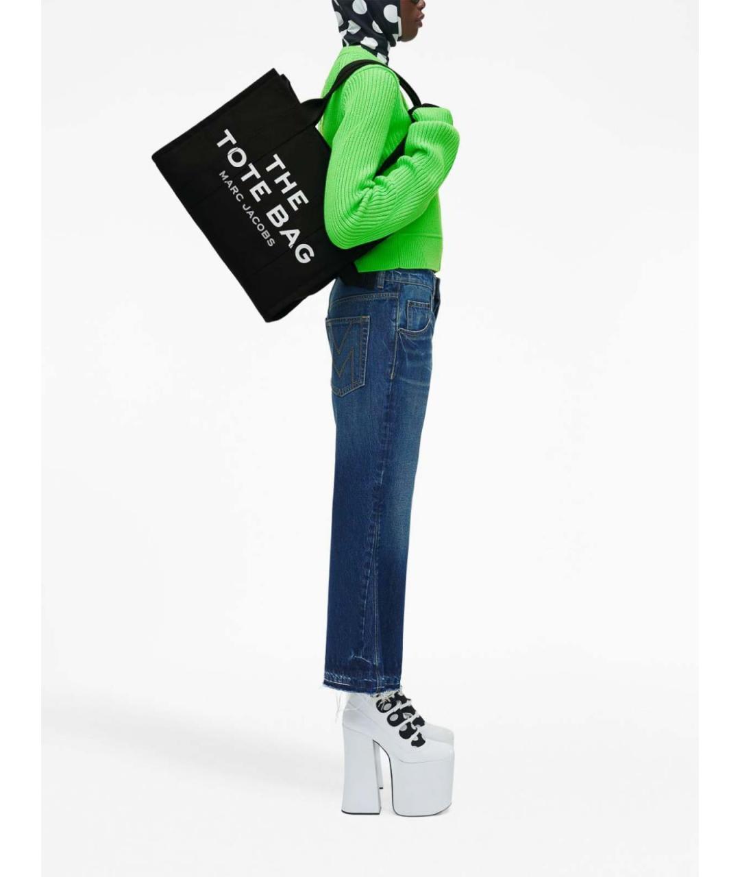 MARC JACOBS Черная тканевая сумка тоут, фото 5