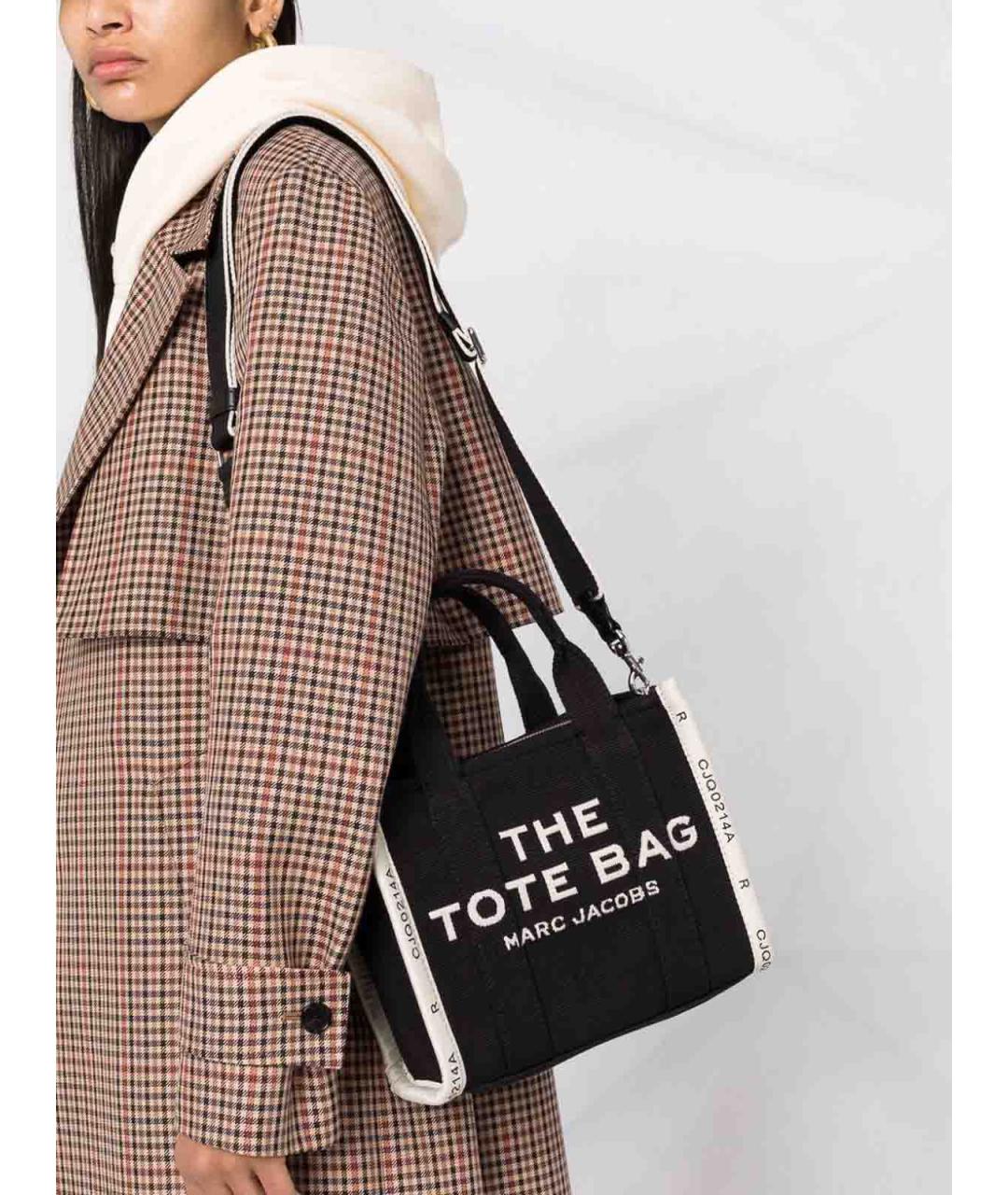 MARC JACOBS Черная тканевая сумка тоут, фото 2