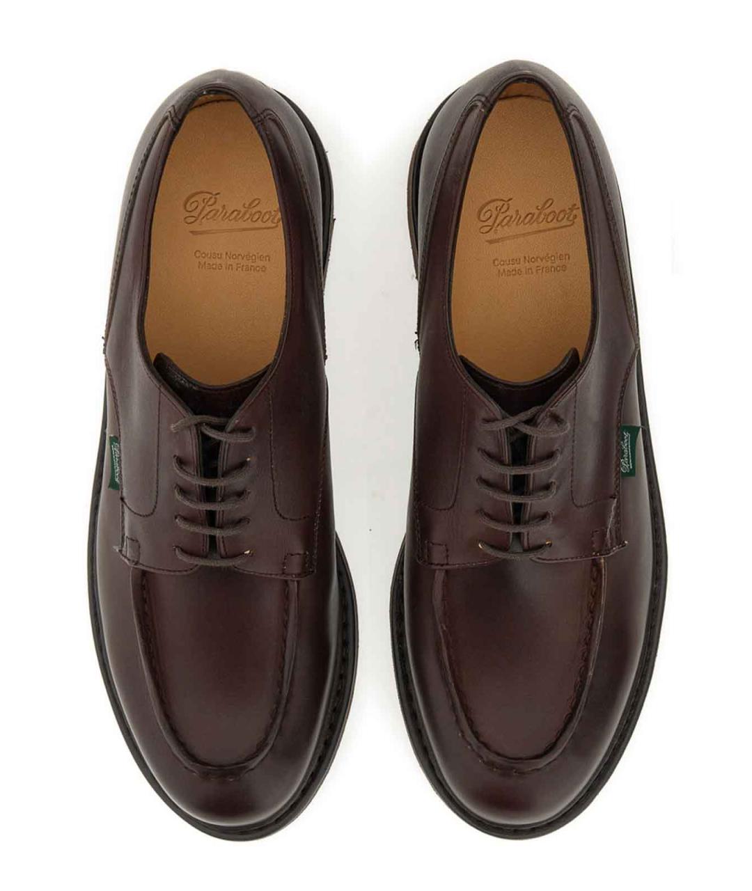 PARABOOT Коричневые кожаные низкие ботинки, фото 4