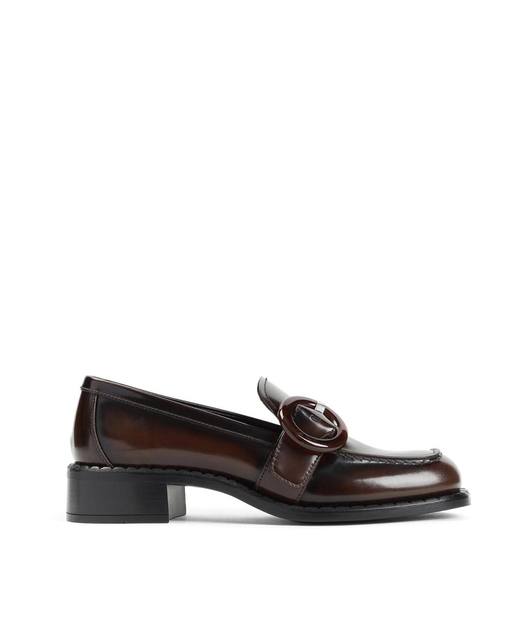 PRADA Коричневые кожаные лоферы, фото 5