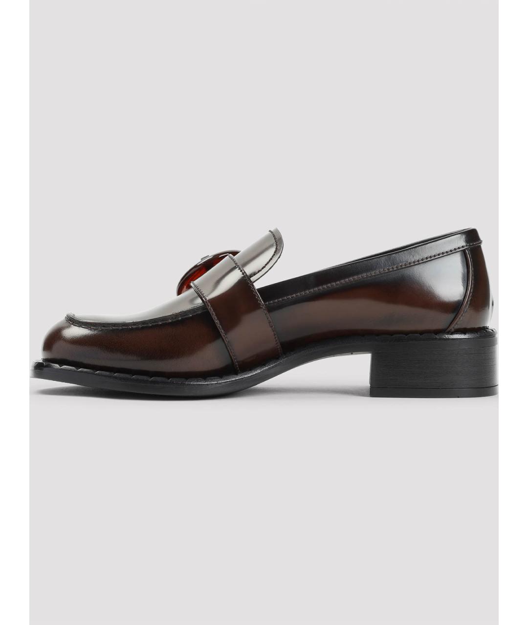 PRADA Коричневые кожаные лоферы, фото 3