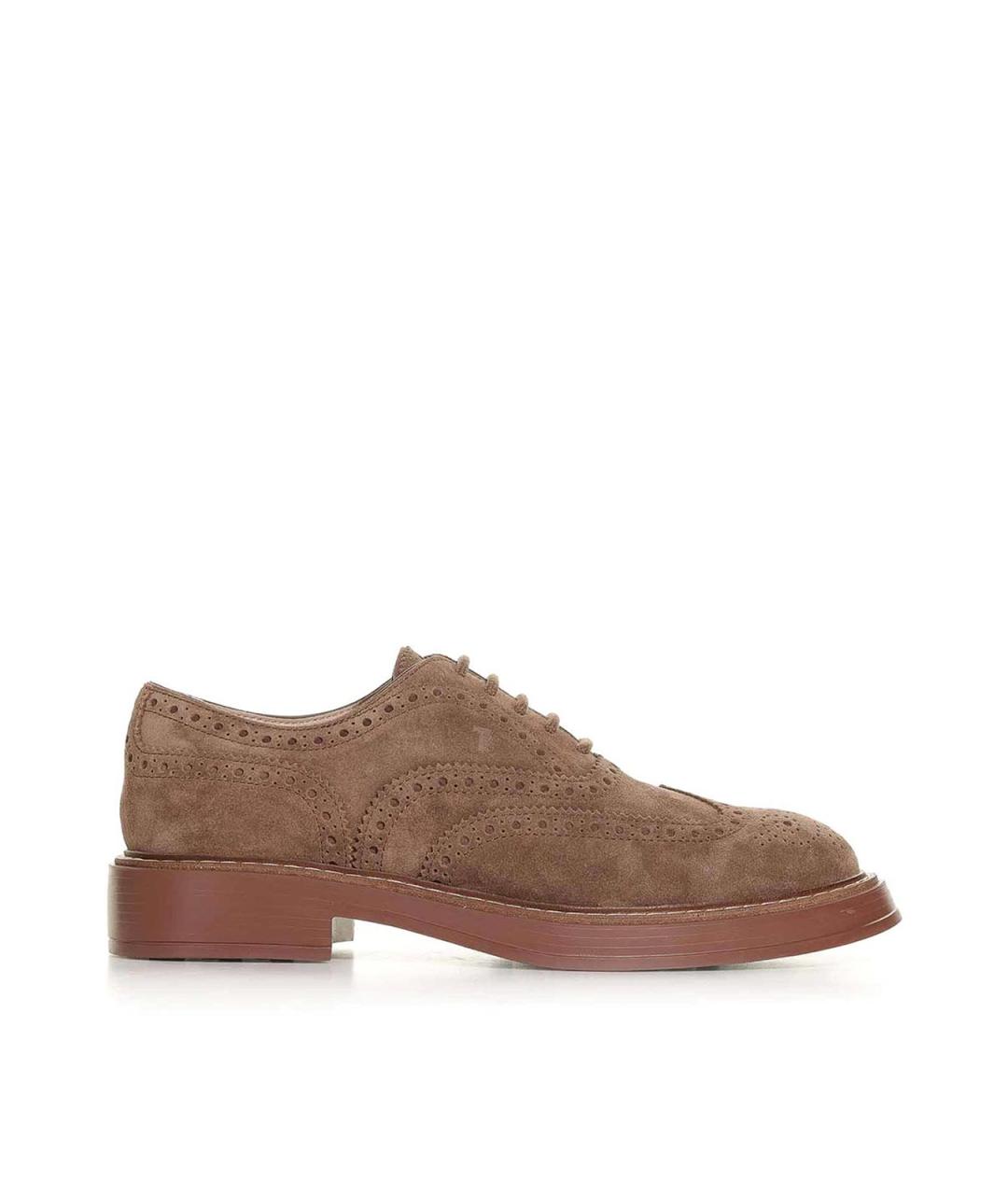 TOD'S Бежевые замшевые туфли, фото 1