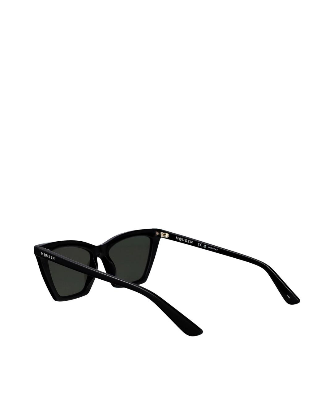 ALEXANDER MCQUEEN Черные пластиковые солнцезащитные очки, фото 4