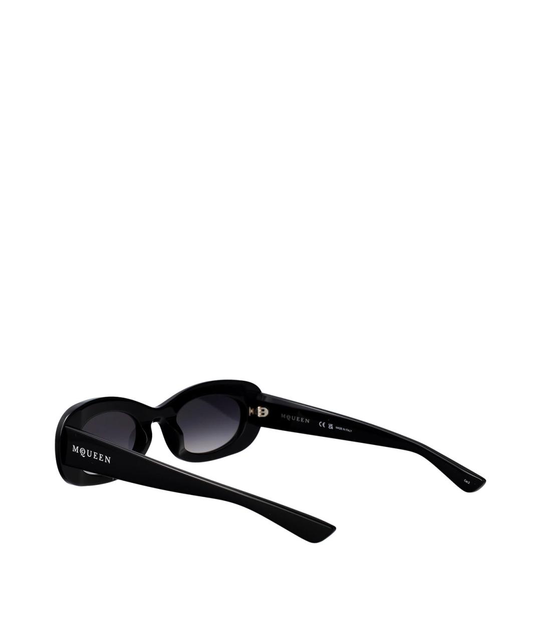 ALEXANDER MCQUEEN Черные пластиковые солнцезащитные очки, фото 4