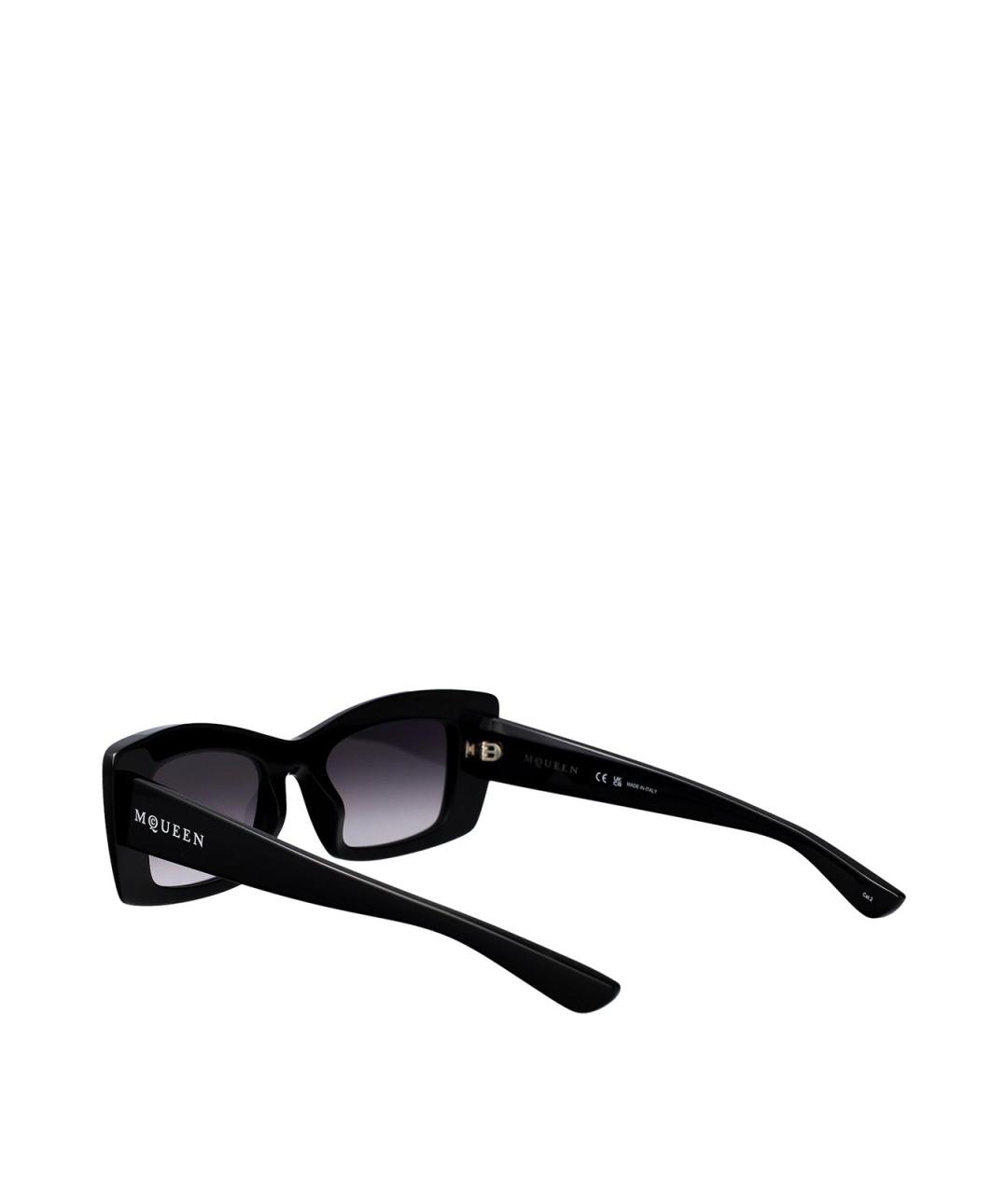 ALEXANDER MCQUEEN Черные пластиковые солнцезащитные очки, фото 4